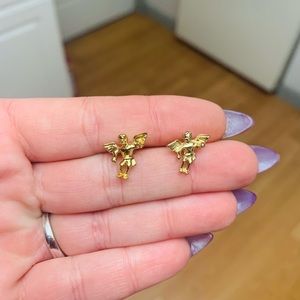Like New🌟Vintage Gold Angel Stud Earrings